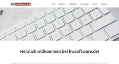 Desktop Screenshot of hwsoftware.de